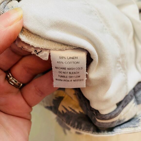 Ann Taylor Loft Riviera Shorts Ikat Print Linen 2 - Picture 6 of 6